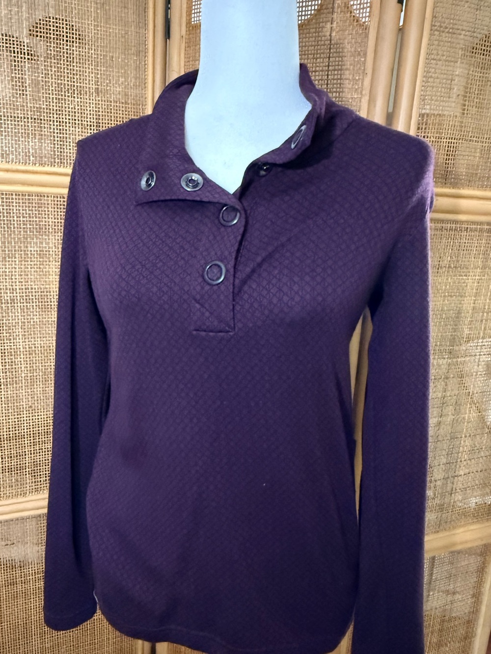 Merrell Button Neck Long Sleeve Top - Picture 4 of 9